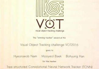 2016 Visual Object Tracking (VOT) Challenge 1등 수상